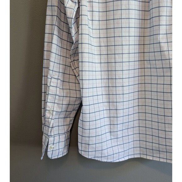 Vineyard Vines Size Medium OTG Mens Shirt Pink Blue Check Stripe Top On the Go - Picture 4 of 5